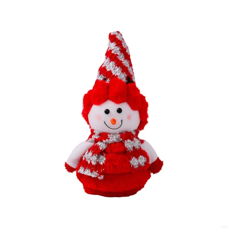 Festival Snowman Doll Ornament Plush Toy For Winter Parties Quality Cotton Plastic Materials Easy Setups Store Display