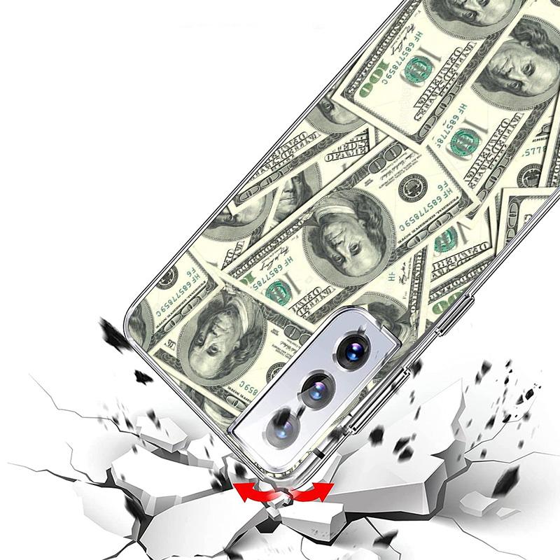 Чехол для телефона с дизайном банкноты Доллар Наличные Деньги Для Samsung Galaxy S26 S25 Edge S24 Ultra S23 S22 Plus S21 S20 FE Мягкий Футляр Оболочка