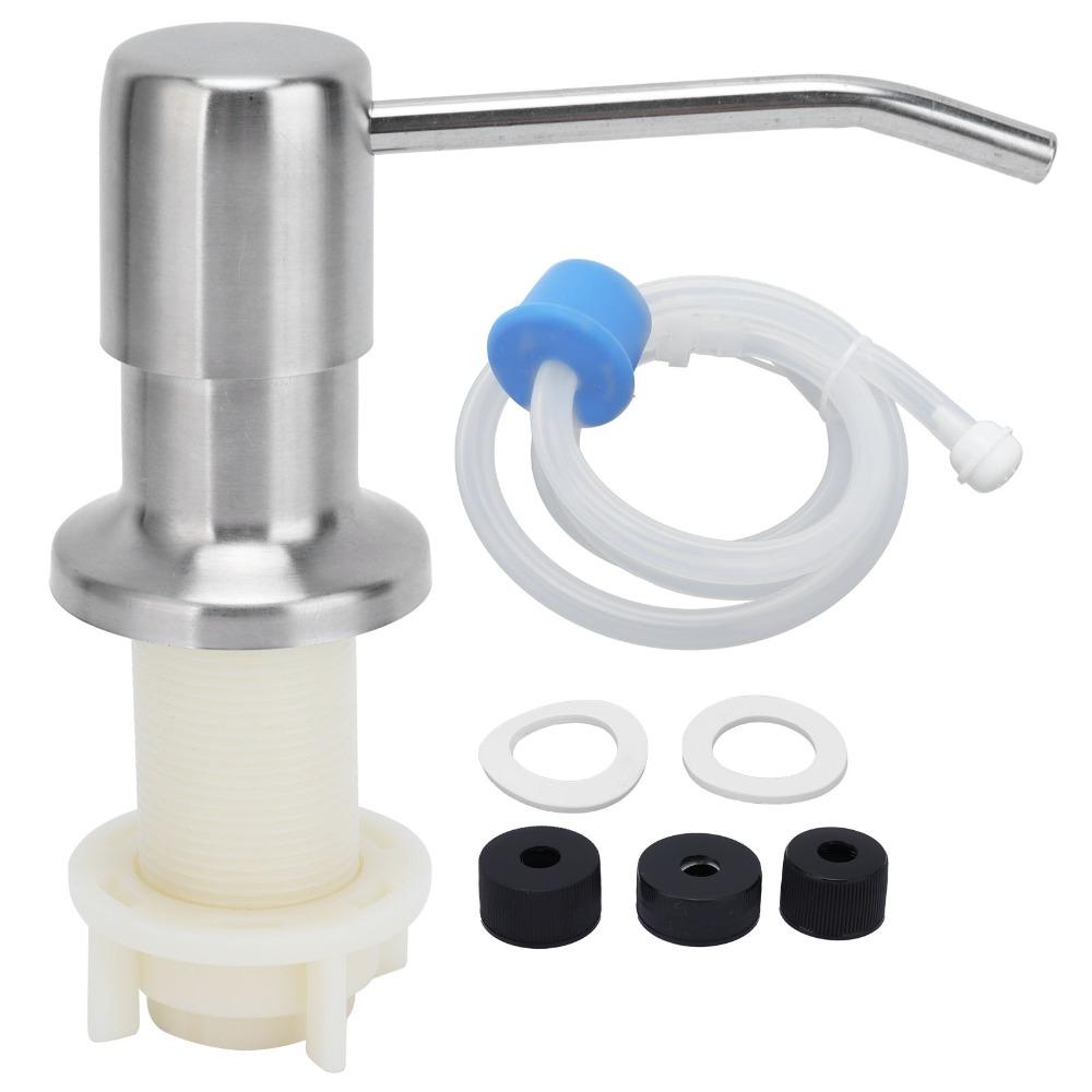 Extension Tube 3.94ft Soap Pump Head Kit Silicone Tube Built-In Soap Dispenser  Countertop