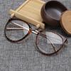Optical Plano Glasses Frame Women Men Round Oversized Cat Eye Eyeglasses Vintage Frames Metal Spectacles Clear Lenses Eyewear