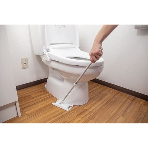 Azuma Industrial One-Push Toilet Wiper with 360 Rotating Head and Compact Storage (TL760)