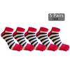 1/5 Pairs Men Ankle Toe Socks Pure Cotton Striped Bright Color Anti-Bacterial Breathable Boat Five Finger Socks Boy 4 Seasons
