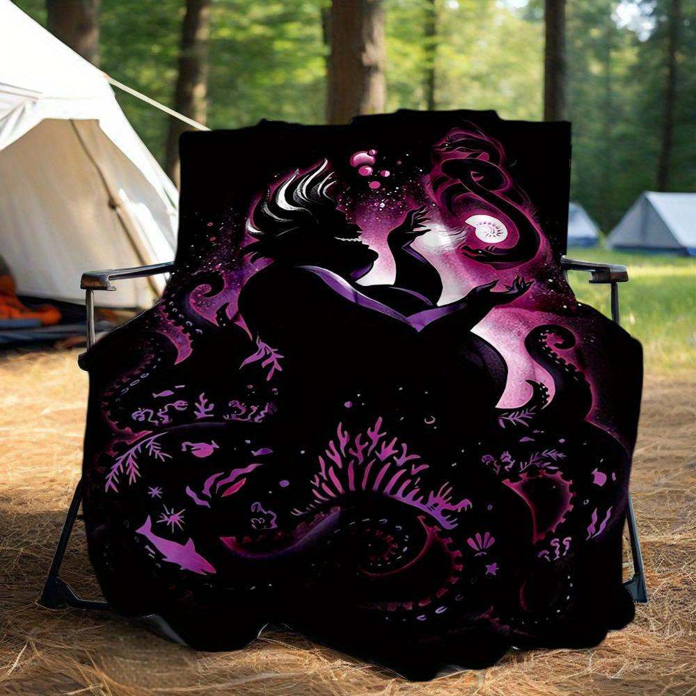 1pc, Disney Villains Ursula Cartoon Character Blanket Cute Soft Throw for Outdoor Blankets, Perfect