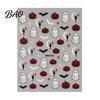 Manicure Embellishment Halloween Nail Decoration Stickers, 3D Embossed Pumpkin Ghost Bat Waterproof Accessories Decals, DIY for Holiday Party Flexible