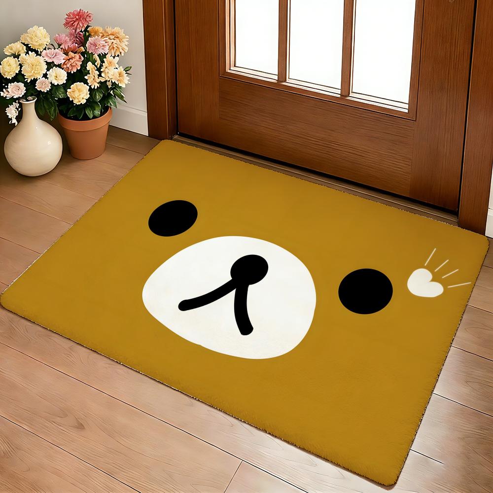 R-Rilakkuma Аниме Напольный Коврик Уютный Фланелевый Мягкий Толстый Нескользящий Коврик Для Гостиной Спальни Кухни Декор Ковры