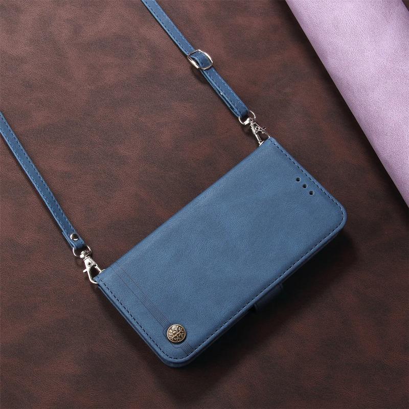 Длинный кожаный чехол-раскладушка с ремешком для телефона Xiaomi Redmi Note 13 12 Pro 12S 11A 13C 12C A3 Poco X6 Pro X5 F5 M3 M6 Pro C61 C65 C55, магнитный чехол-бумажник