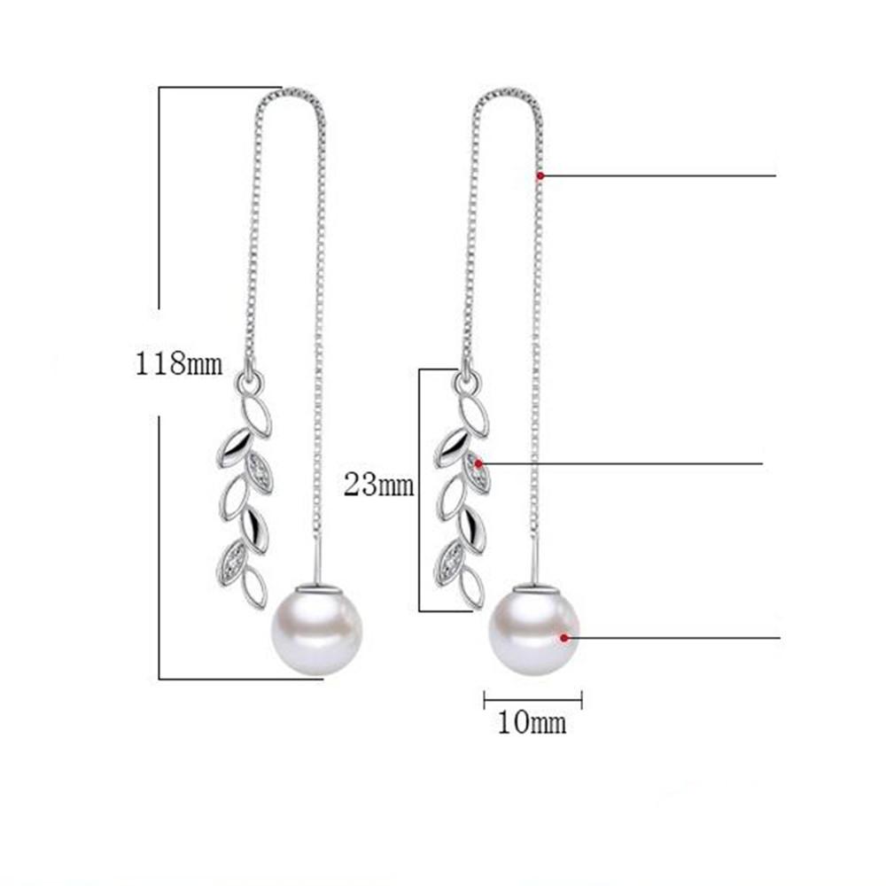 Стерлингового серебра 925 пробы, новые женские модные украшения высокого качества с жемчугом и кубическим цирконием, длинные ювелирные изделия с кисточками