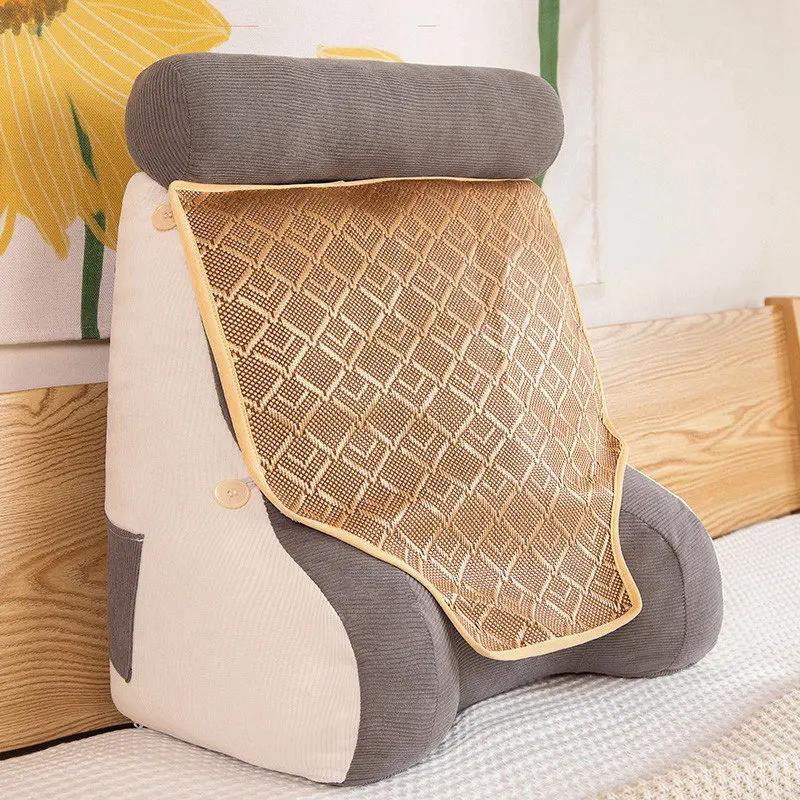 Летняя новая вельветовая подушка Cool Cushion Waistrest Full Fit Large Backrest Многофункциональная однотонная цветная подушка Cool Cushion Waistrest