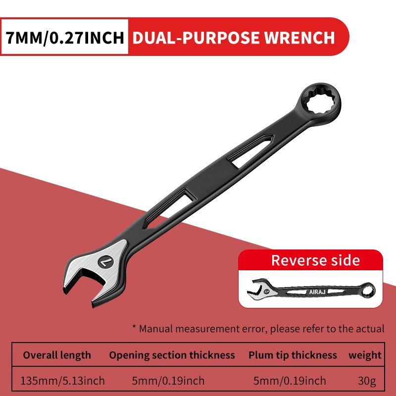 Dual-Ended Wrench, Ratchet Wrench, Industrial Grade, Hardware Tool, Auto Repair Universal Wrench