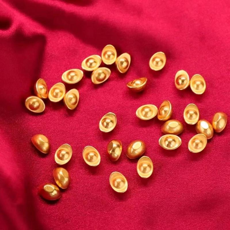 Mini Gold Ingot Luck Charms 100/200PCS Attract Wealth Handicrafts for DIY Jewelry Making Souvenir Gifts