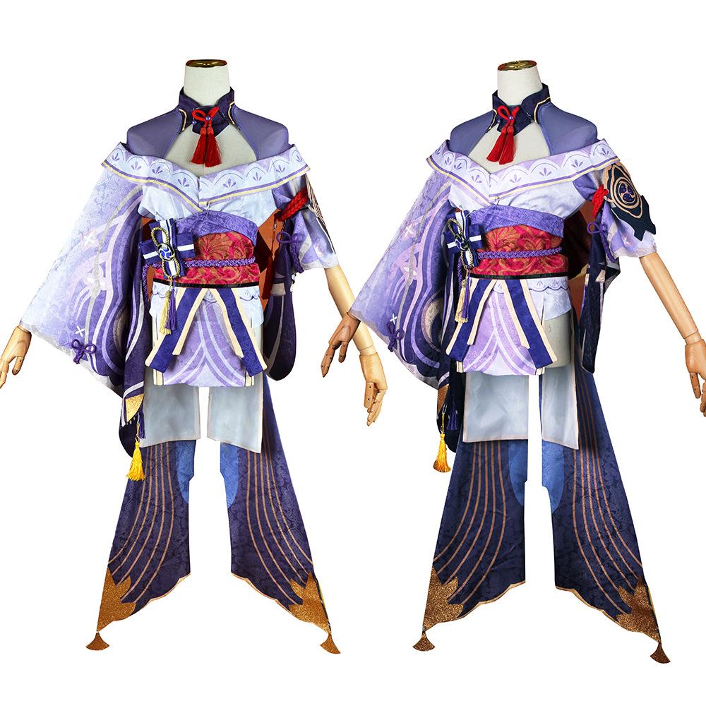 Raiden Shogun disfraz de косплей, Traje Baal, Raiden Mei, полное соединение, платье, пелука, сомбреро для Anime Expot