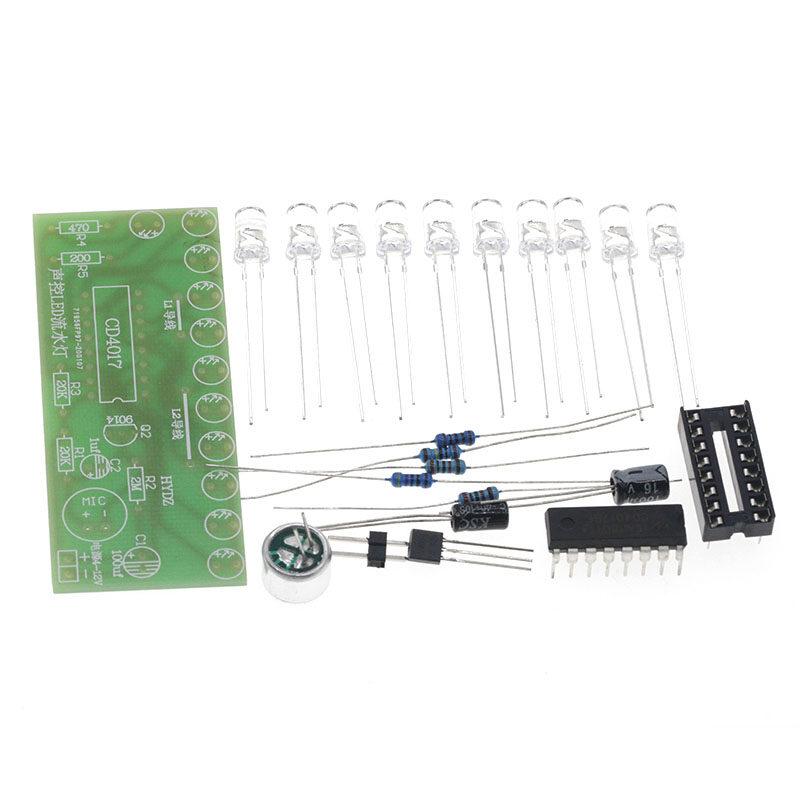 Светодиодный водяной светильник с голосовой активацией, комплект CD4017, управление фонарем, забавное электронное производство, обучение, модуль электронного комплекта «сделай сам»