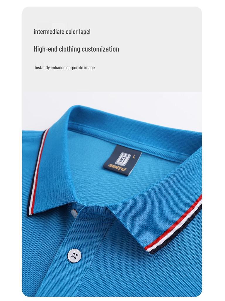 Поло с вышивкой на заказ с логотипом - Унисекс с коротким рукавом и лацканами для рабочих команд и классов