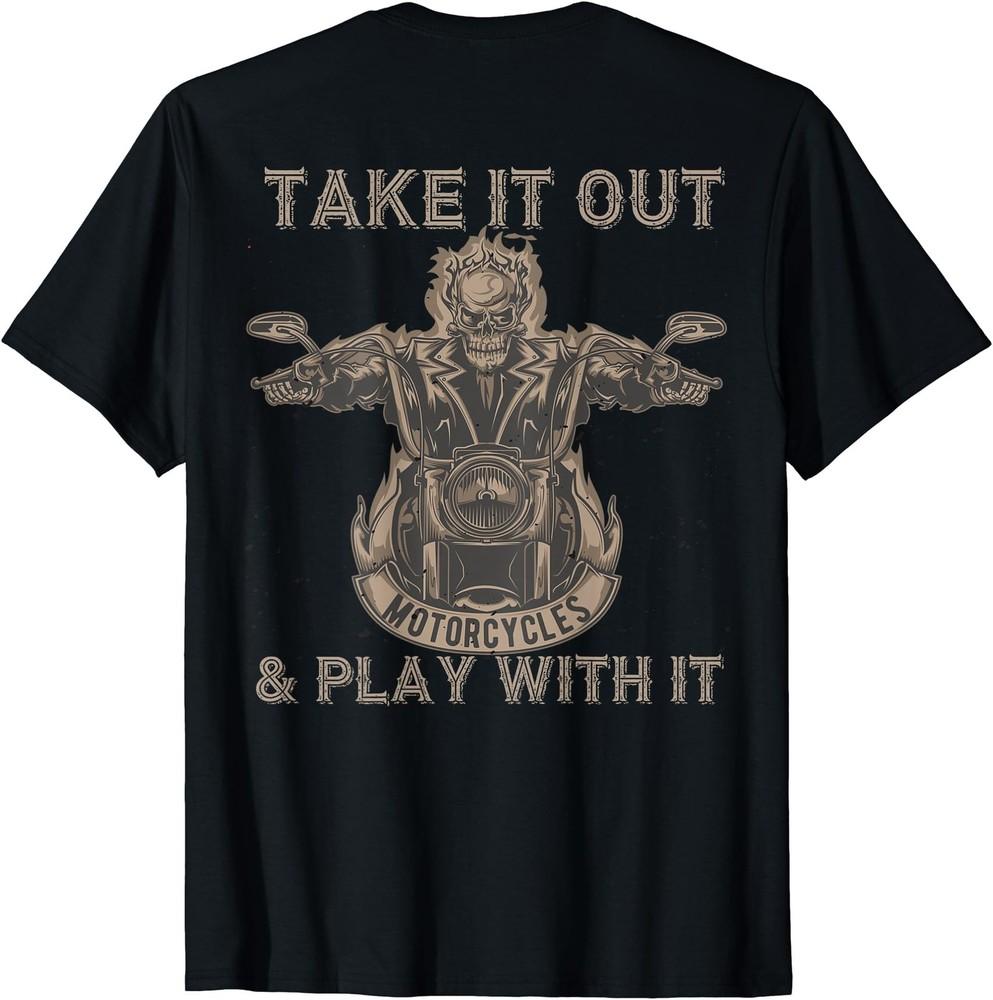 Funny Biker Skeleton Motorcycle Rider - back print T-Shirt Unisex T-Shirt