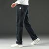 Весенние мужские повседневные свободные прямые джинсы большого размера
