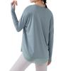 Machikaada Yoga Long Perfect for Yoga and Hot Back Cooling and Cute Mint Women's Top, Sleeve, Yoga, Design, See-Through, Absorbent, Quick-Drying,