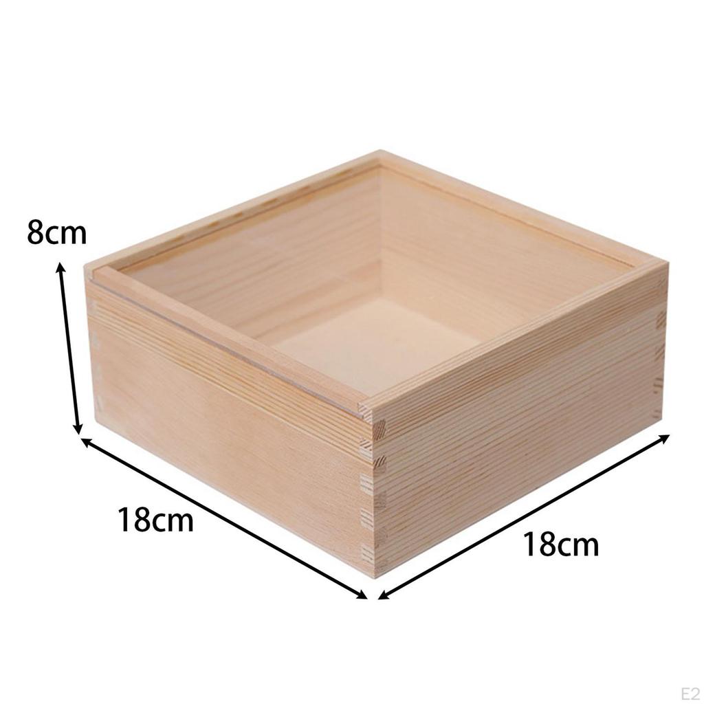 Wooden Box Craft Gift Desktop Candy Display Storage Container Jewlery Organizer