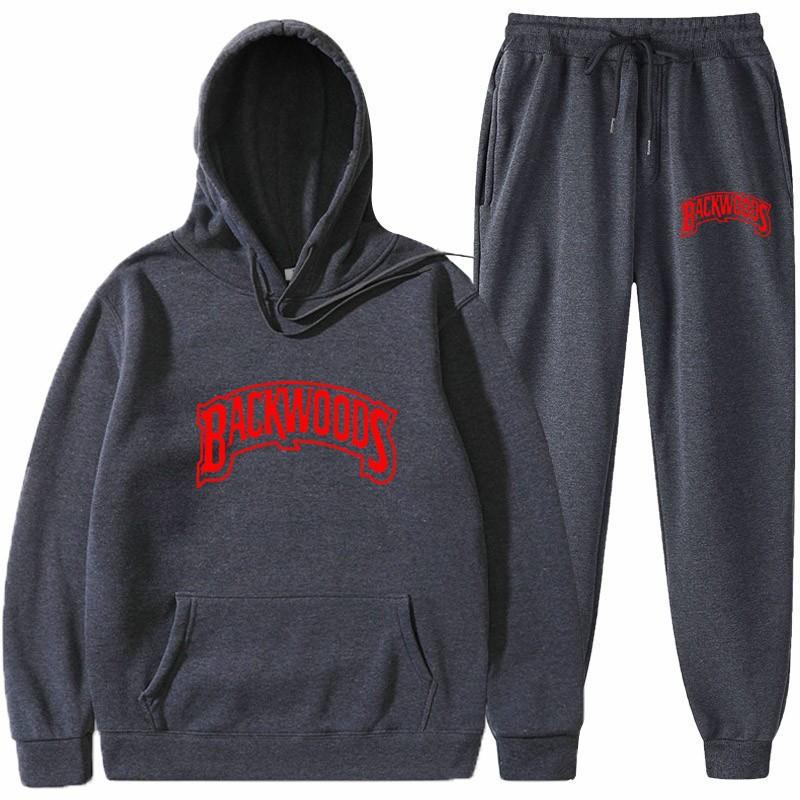 European and American trendy brand Backwoods sweater letter print hoodie fashion sweater men's and women's casual sports pullover