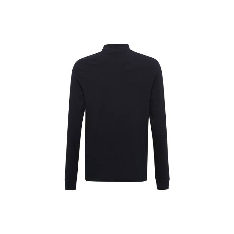 Emporio Armani Однотонная повседневная мужская рубашка-поло с длинным рукавом Топы Темно-синий 8N1F13-1J0SZ-0939