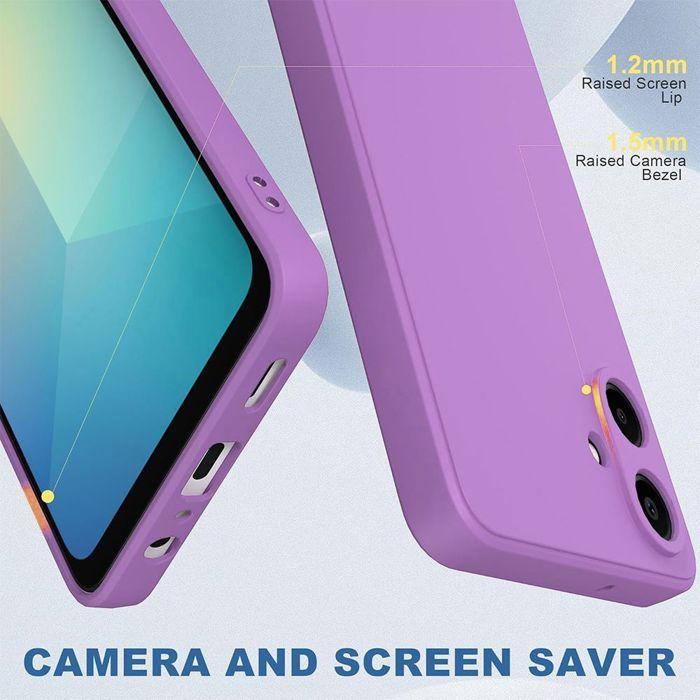 Coque de Protection - BOOLING - Samsung Galaxy A07 - Silicone Liquide Souple Slim Léger - Violet
