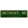 LINStore Detroit, MI City Sign Rustic Vintage Metal Art Wall Decor Office/Home/Classroom 4” X 16”