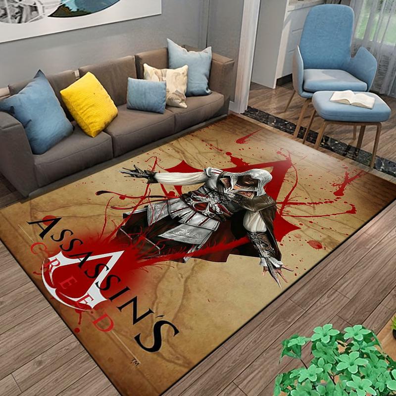 Ковер с узором Assassin's Creed, 15 размеров, для гостиной, коврик для ванной, креативный коврик-дверной коврик для спальни alfombra