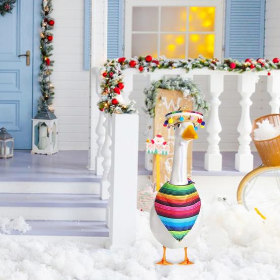 Комплект одежды мексиканского гуся для статуи гуся на лужайке, мексиканское сомбреро и шарф-бандана, праздничный костюм гуся для вечеринки в саду на патио в честь Синко де Майо