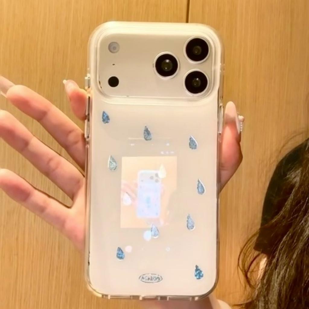 Синий Чехол-Капля для iPhone 17 Pro для iPhone 16 Pro Max 14 15 Защитный Чехол Прочный Тонкий