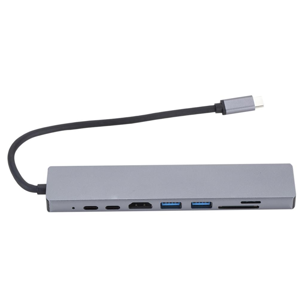 8-в-1 USB C концентратор Type-C адаптер-хаб док-станция многопортовый адаптер с 4K HD RJ45 Ethernet USB 2.0 PD портом зарядки Совместим с ПК Ноутбуком Телевизором
