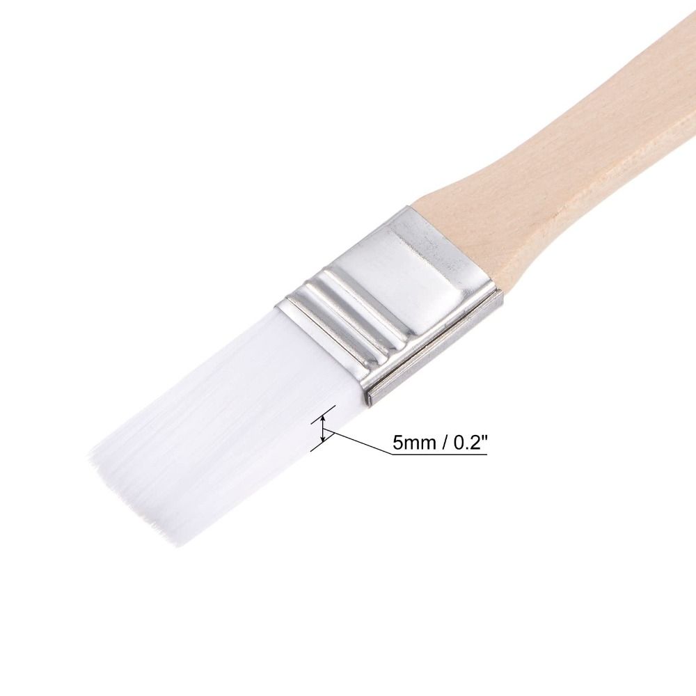 1/12Pcs 0.6 inch Painting Tool Nylon Bent Head Cabinets Wood Handle Wall
