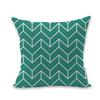Luxurious Green Geometry Cotton Linen Pillow Case Cushion Pad For Bed Sofa Car Office Decor