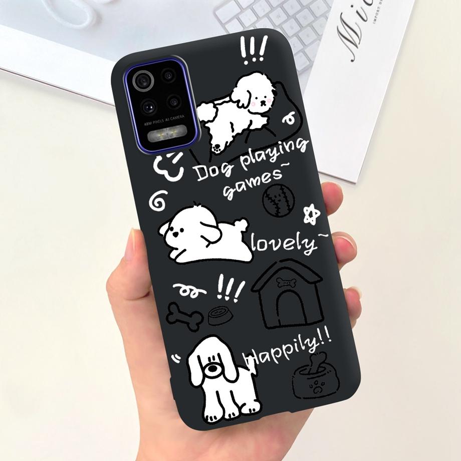 Чехол для телефона LG K52 Q52 2020, мягкий матовый силиконовый чехол для LGK52 LGQ52 2020, чехол в готическом стиле, мультяшная задняя крышка, милый узор