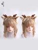 Japanese Sweet Christmas Headband Autumn and Winter Elk Spotted KC Plush Antlers Hair Accessories Cute Winter Ears Bells Hairpin