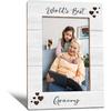 World's Best Auntie Picture Frame, Mother's Day Birthday Gifts for Auntie Grandma, Best Grandma Photo Frame 4X6, Grandmother Gifts Wooden Photo