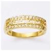 Gold Plated Ring 'Rhodes' Golden White - 6 Mm