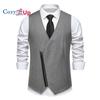 Cozy Up мужской жилет свадебная вечеринка диагональная планка жилет на молнии жилет