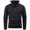 Sweater Men's Autumn and Winter New Style Men's Fashion Trend Semi-zipper Sweater Men's Knitted Sweater
