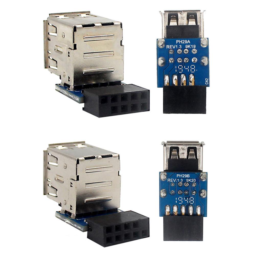 Female Extension Cable Compatibility Female Adapter USB2.0 9Pin/10P Computer Motherboard Header Adapter for Desktop Motherboard
