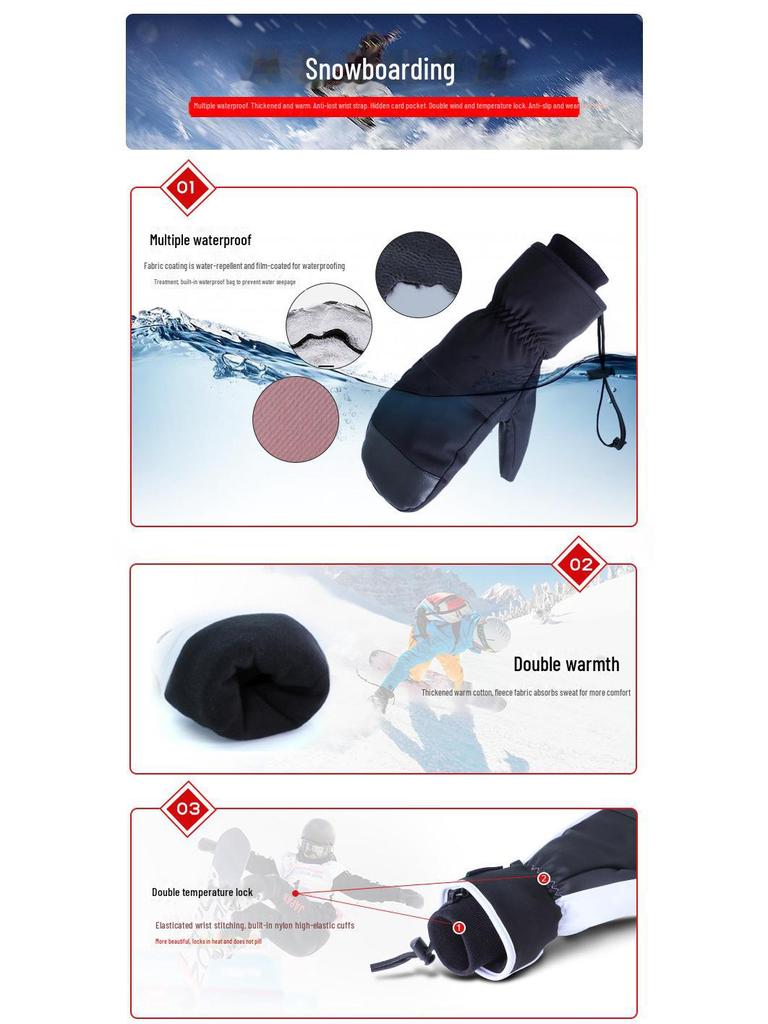 Новые акции: Зимние лыжные перчатки — ветрозащитные, водонепроницаемые, перчатки для велоспорта и альпинизма на открытом воздухе