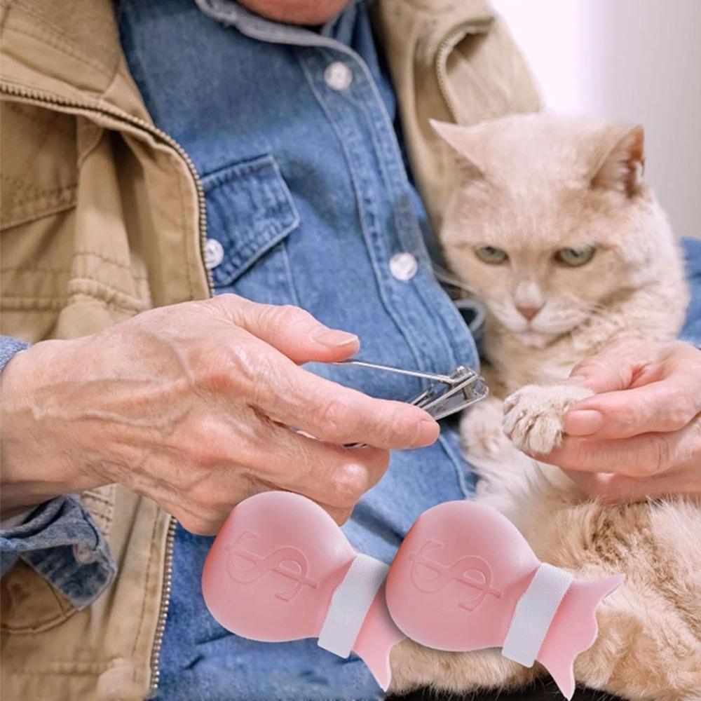 4pcs/set Washing Claw Paw Cover Cat Paws Gloves Silicone Anti-scratch Cat Foot Shoes New Cat Shoes