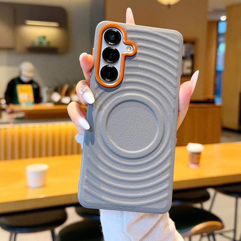 Для Samsung Galaxy S26+ Магнитный чехол Волнистая текстура Покрытие из ПУ-кожи PC + TPU Чехол для телефона