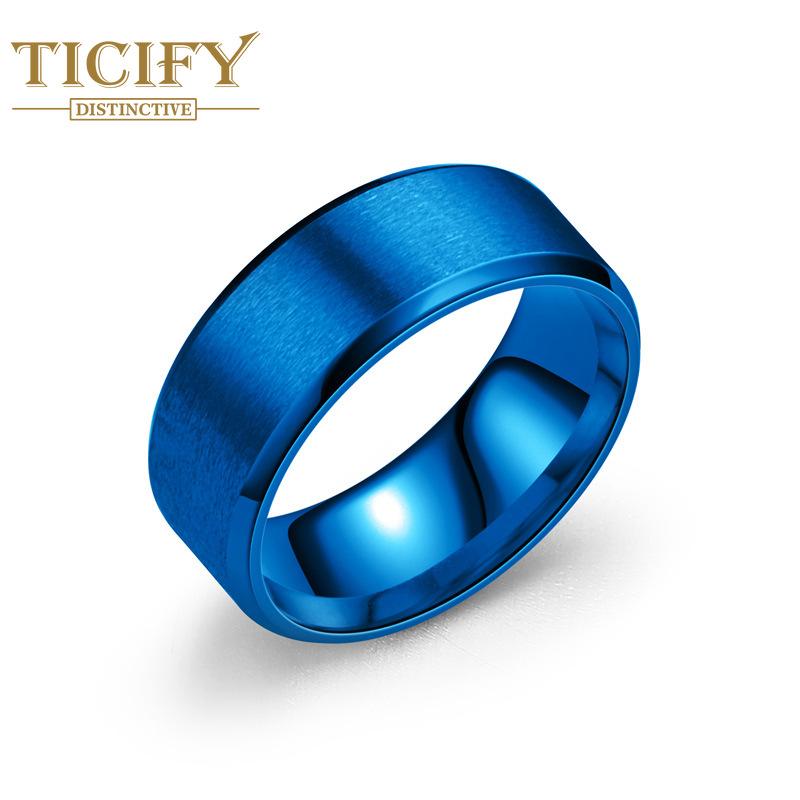 Planted Oblique Scrub Titanium Steel Ring Male Couple Ring Gandal Jewelry
