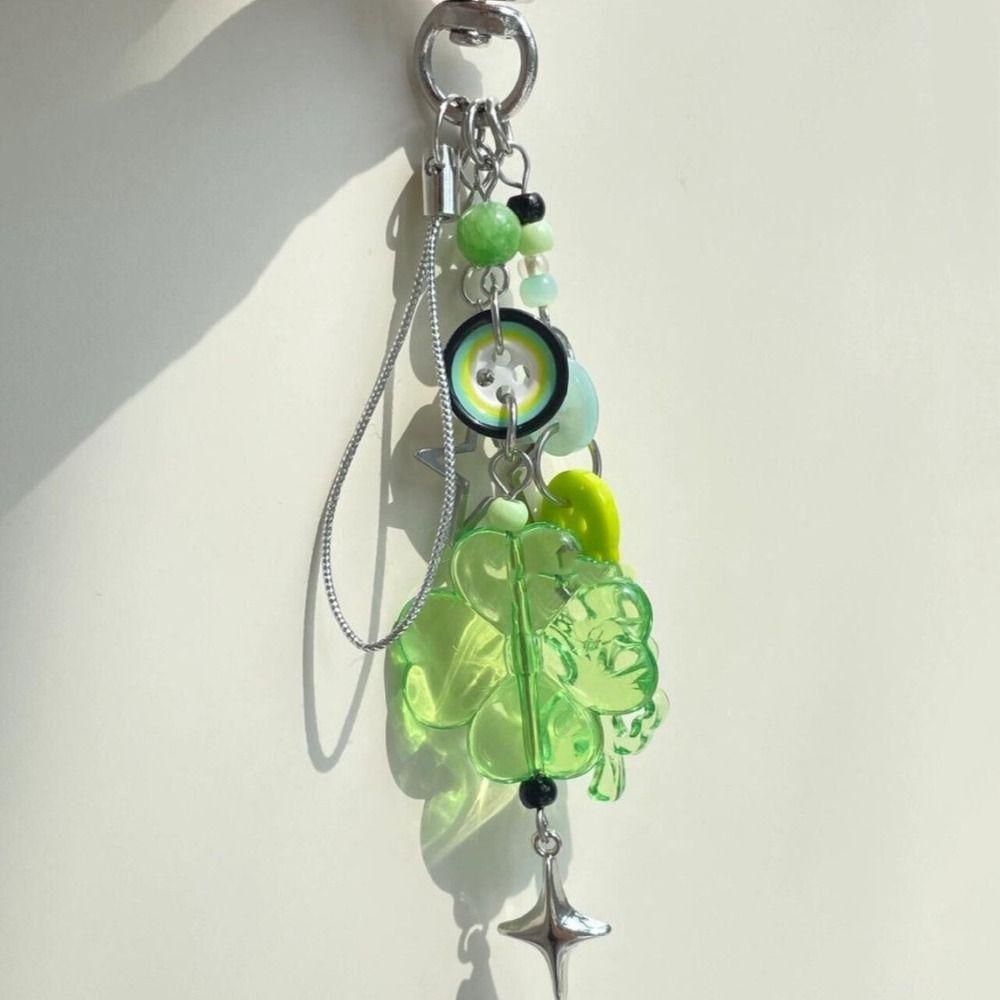 Ремешок на запястье Клеверы Телефон Цепочка Сумка Украшение Y2K Шнурок Бусины Телефон Подвеска Ювелирные Изделия Gfit