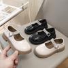 Princess Shoes for Girls New Fashion Korean Style Square Mouth Shoes Girls Single-Layer Shoes Performance British Children's Small Leather Shoes