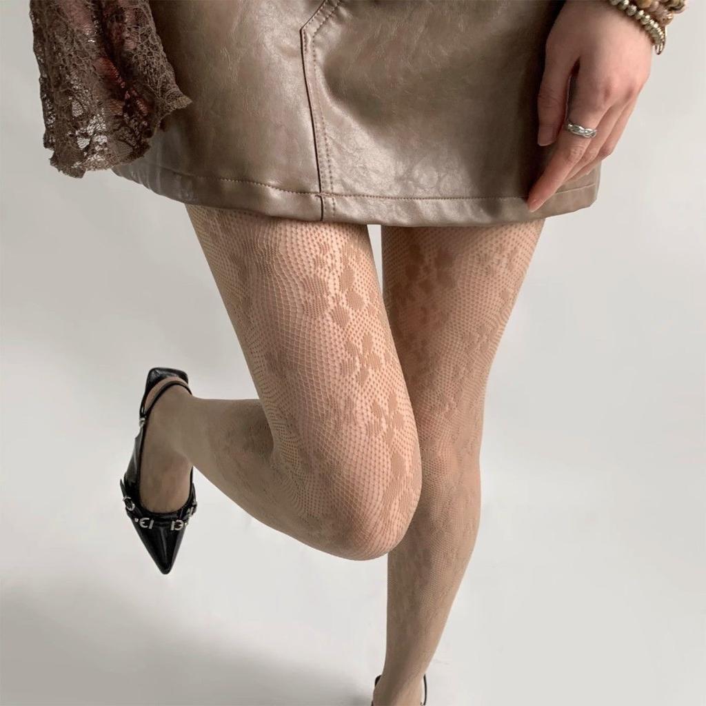 Необычные рваные подтяжки сексуальные ажурные черные чулки летние тонкие чистое желание белые колготки нишевые y2k