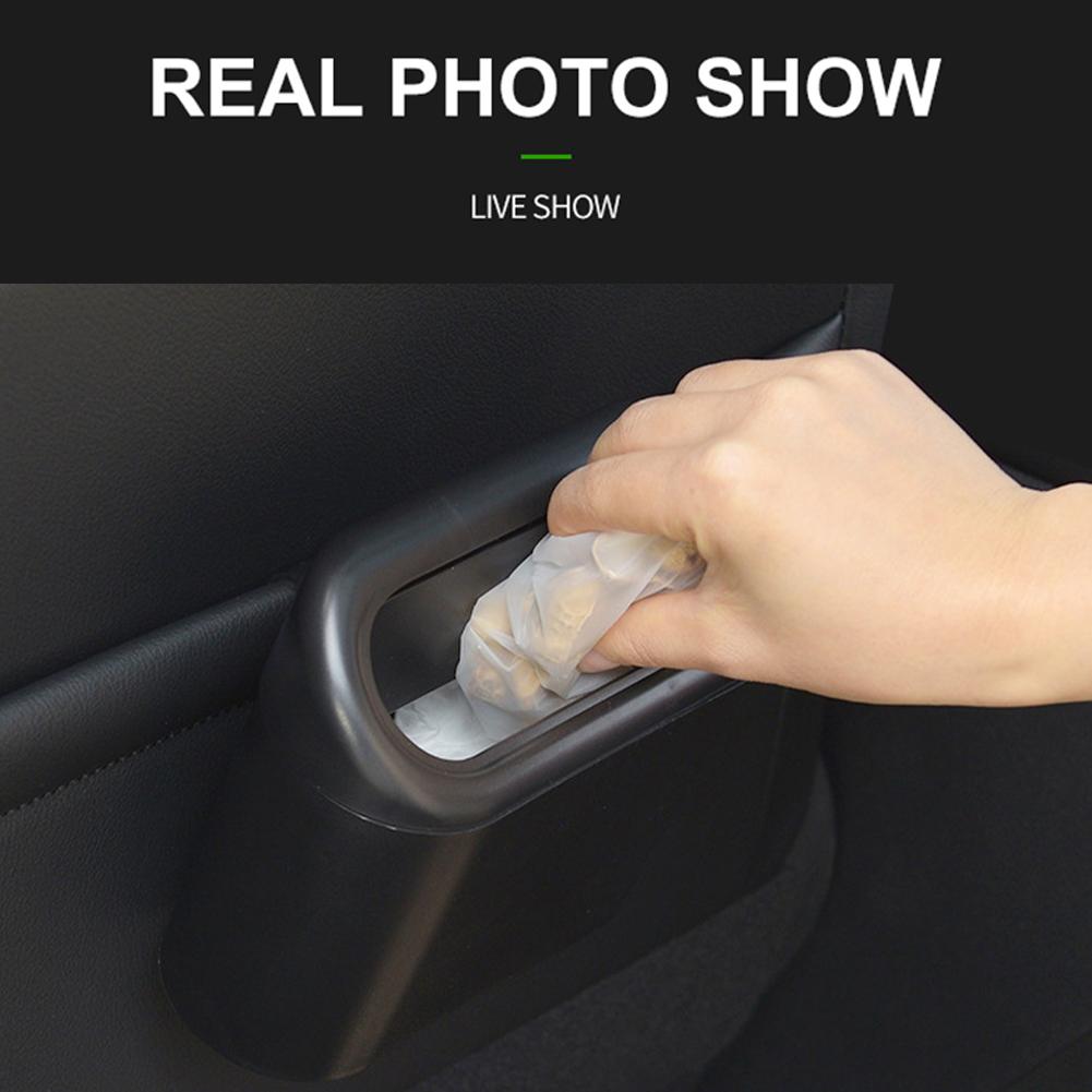 1 шт. Автомобильное мусорное ведро Подвесное Мини Организация мусора в автомобиле Автомобильный ящик С хранением Многофункциональная Складная крышка Garbag K1L5