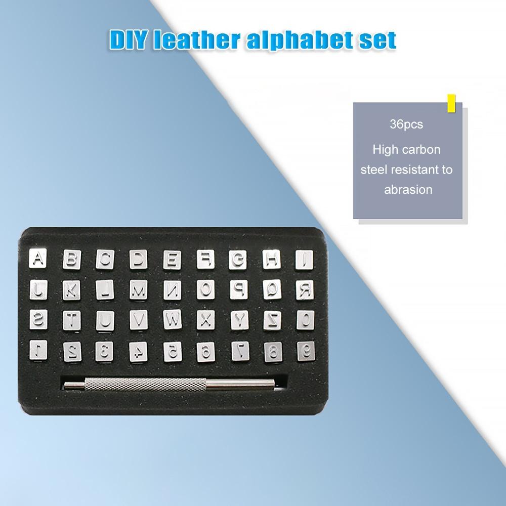 36 шт. DIY кожаная печать гравировка ремесленный инструмент стальной алфавит номер штамп кожаные ремесленные штампы металлическая печатная форма набор для гравировки