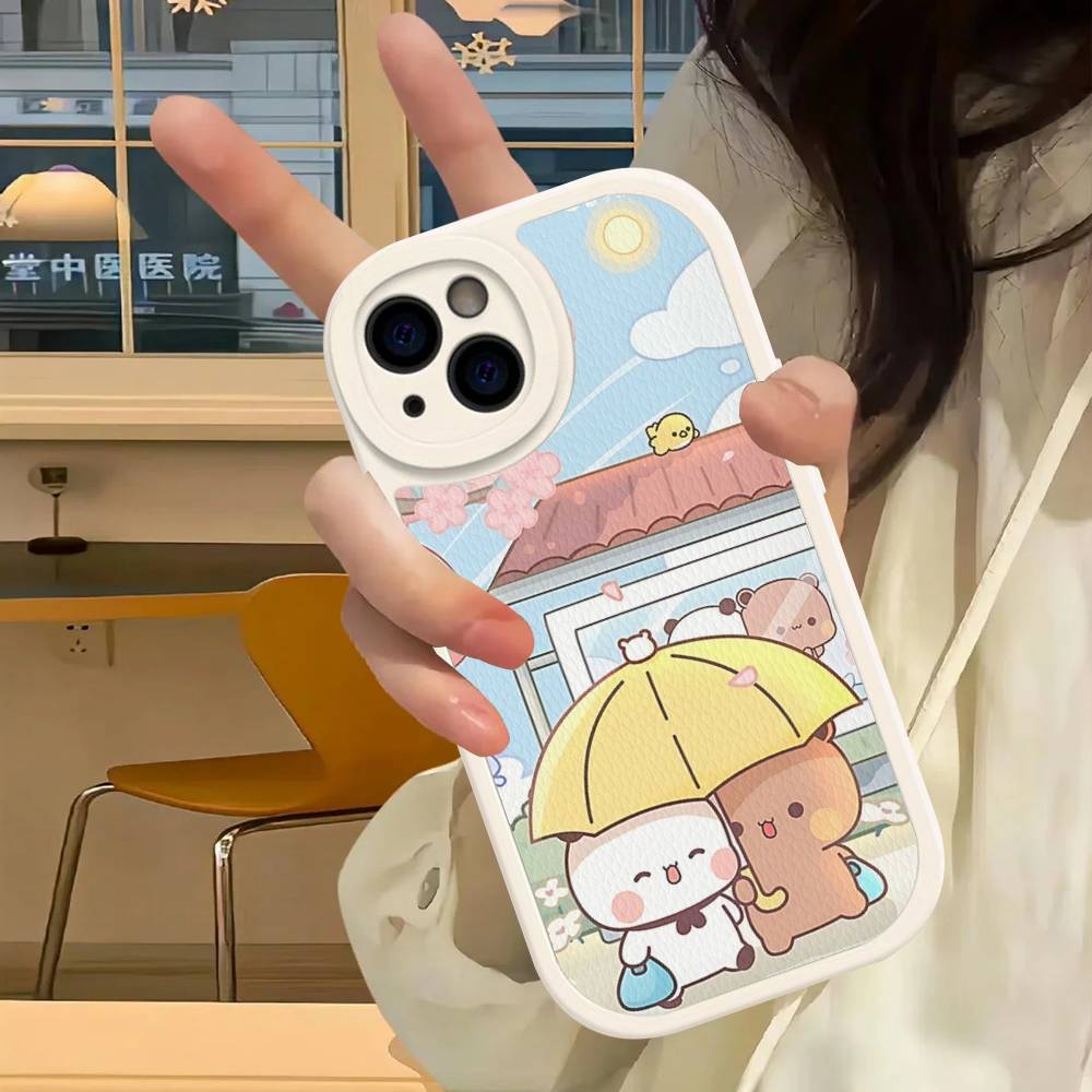 Милый Чехол Для Телефона Из ПУ Кожи Bubu Dudu Для IPhone 16 15 14 13 12 11 Pro Max Plus Задняя Крышка Fundas