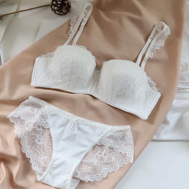 DKGEA Кружевной бюстгальтер с глубоким V-образным вырезом, бюстгальтер пуш-ап, женский сексуальный комплект нижнего белья