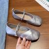 2024 Лидер продаж однотонные женские туфли на плоской подошве с квадратным носком, новые мокасины, летние туфли Мэри Джейн, туфли на плоской подошве для женщин